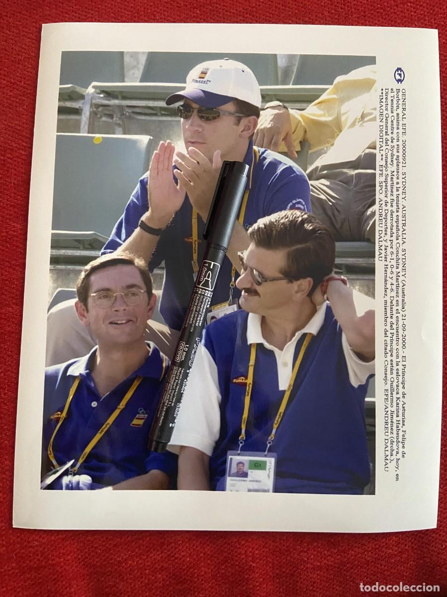 Paper Collecting Others: F34113 FOTO FOTOGRAFIA ORIGINAL PRINCIPE REY FELIPE GUILLERMO JIMENEZ JAVIER HERNANDEZ TENIS 2000