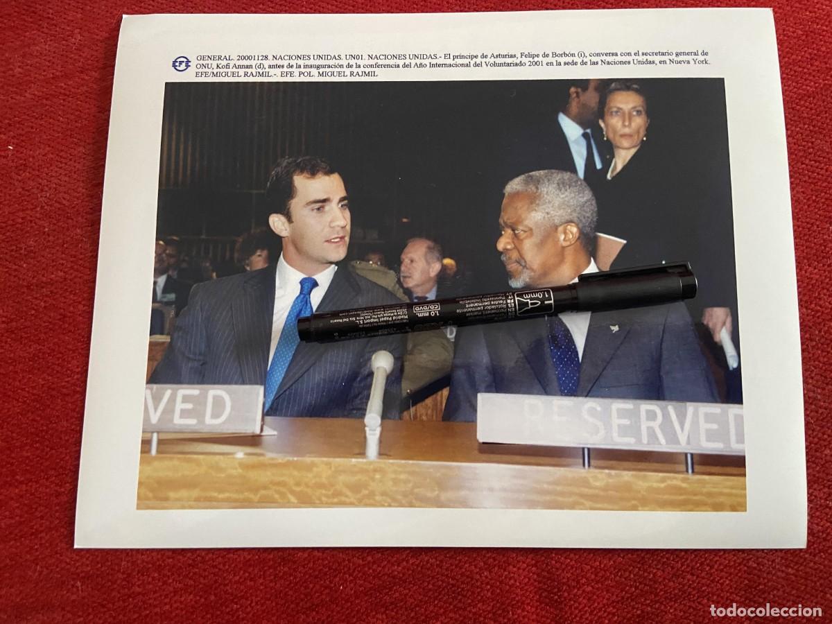 Paper Collecting Others: F34134 FOTO FOTOGRAFIA ORIGINAL NACIONES UNIDAS ONU PRINCIPE ASTURIAS FELIPE KOFI ANNAN 2000