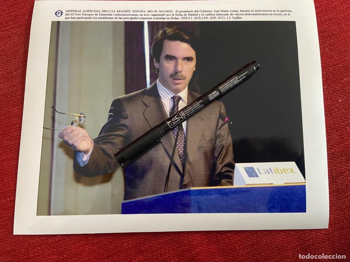 Paper Collecting Others: F34152 FOTO FOTOGRAFIA ORIGINAL POLITICA PRESIDENTE ESPA&Ntilde;A JOSE MARIA AZNAR LATIBEX 2001