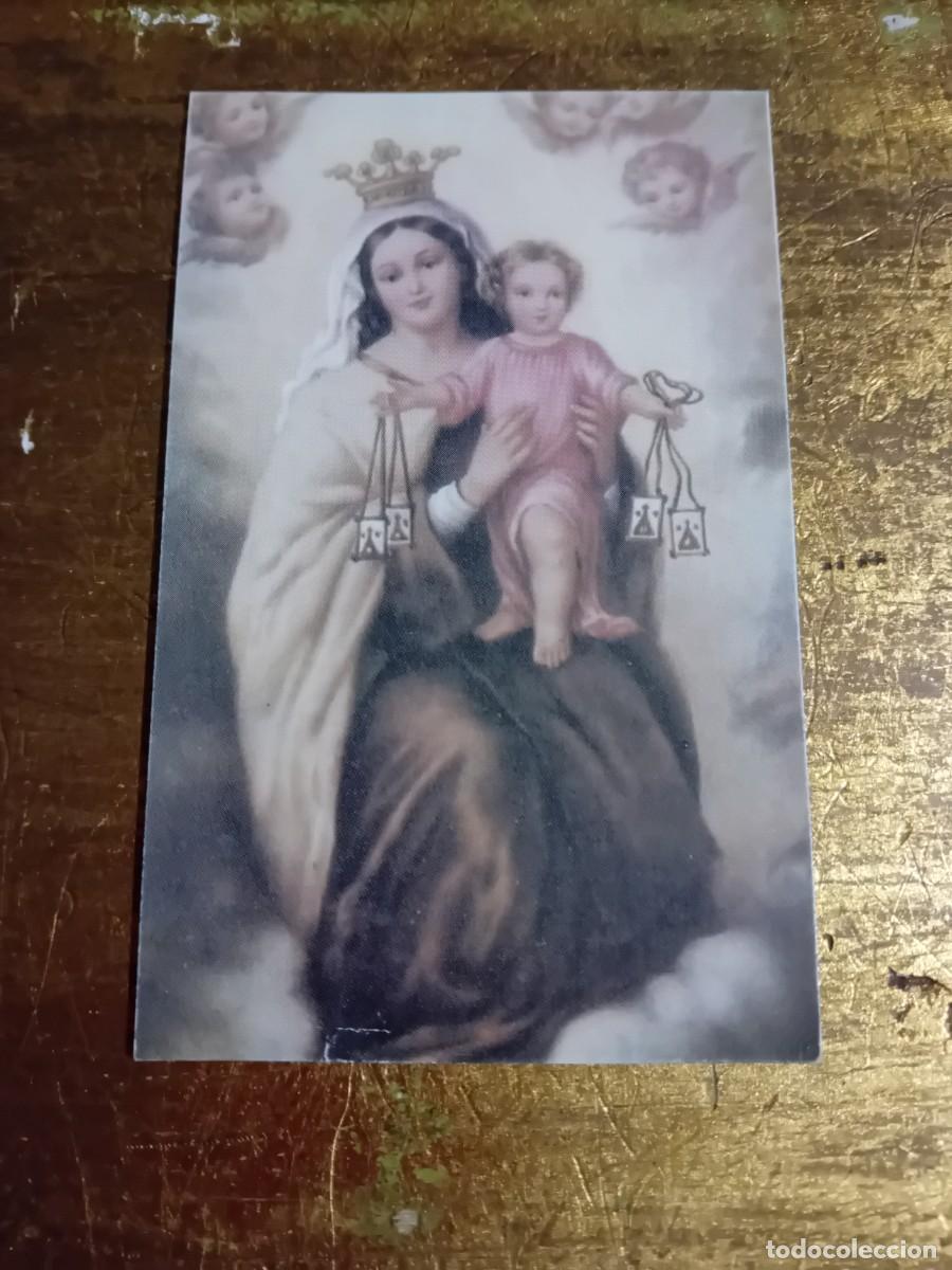 Otros Art&iacute;culos de Coleccionismo en Papel: Estampa Virgen del Carmen con oraci&oacute;n por detr&aacute;s
