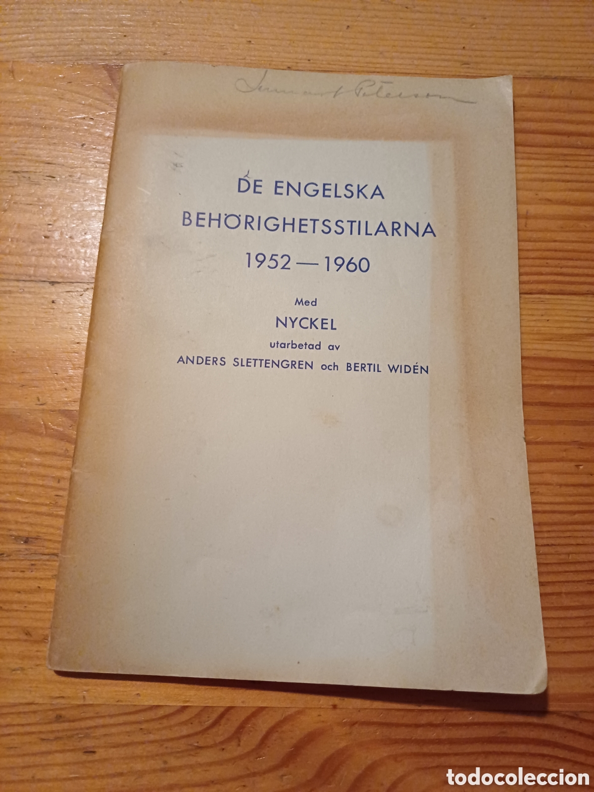 Otros Art&iacute;culos de Coleccionismo en Papel: De engelska beh&ouml;righetsstilarna 1952 1960 Los estilos de autoridas ingleses en sueco Med Nyckel