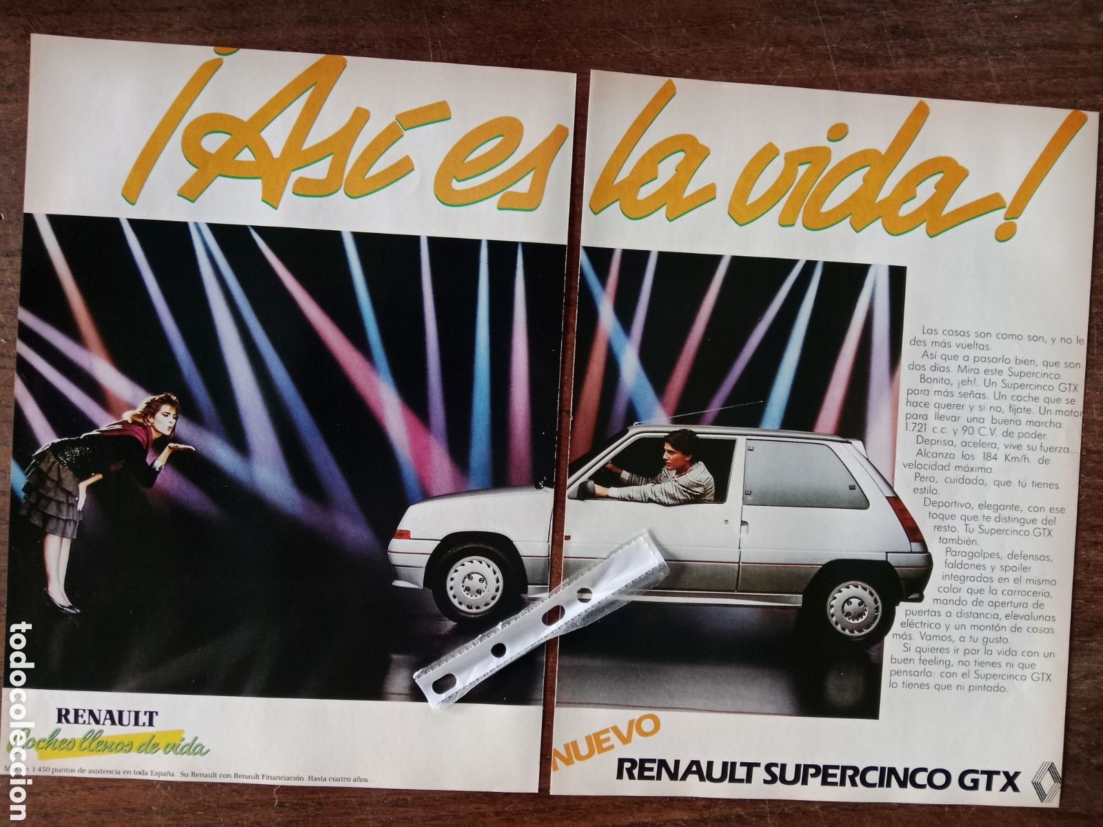 Otros Art&iacute;culos de Coleccionismo en Papel: Publicidad autom&oacute;vil Renault supercinco gtx
