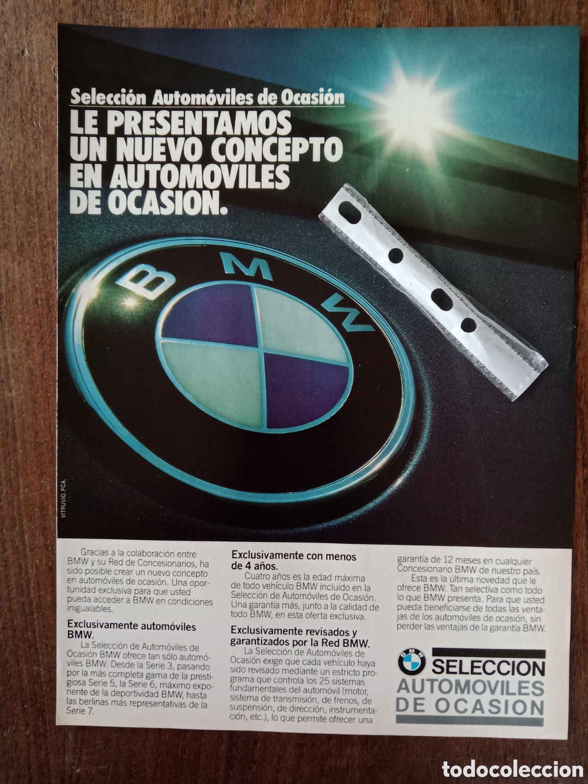Otros Art&iacute;culos de Coleccionismo en Papel: Publicidad autom&oacute;vil BMW