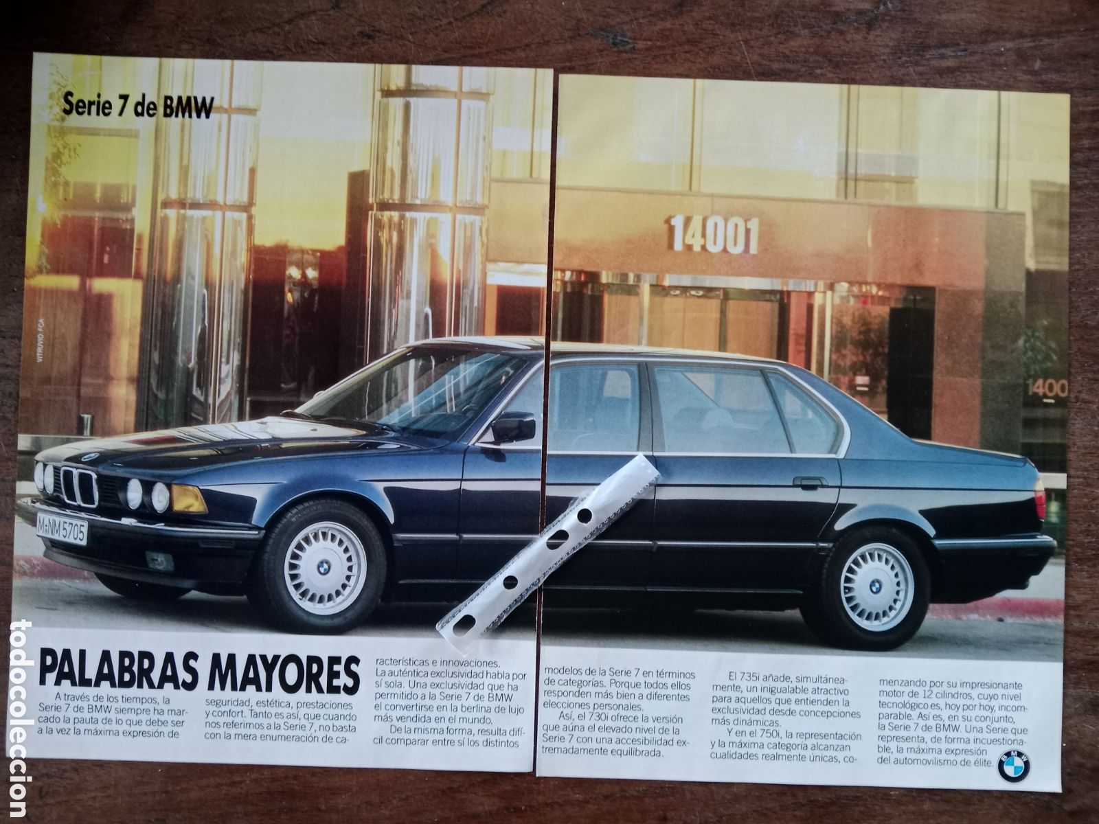 Otros Art&iacute;culos de Coleccionismo en Papel: Publicidad autom&oacute;vil BMW serie 7