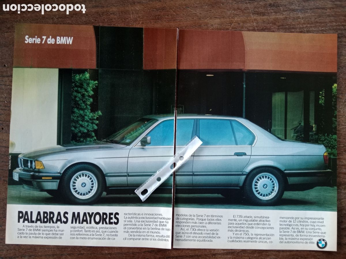 Otros Art&iacute;culos de Coleccionismo en Papel: Publicidad autom&oacute;vil BMW serie 7