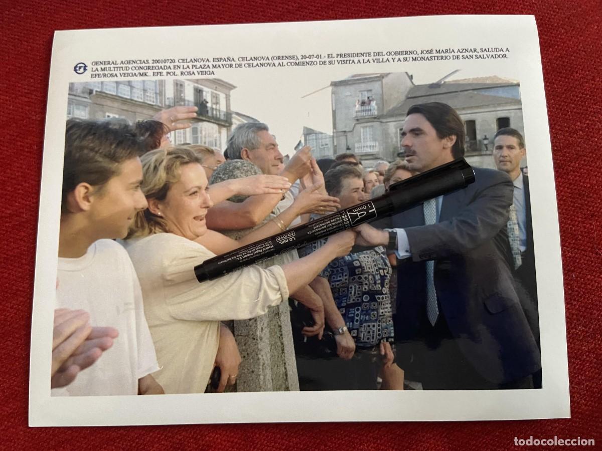 Paper Collecting Others: F34234 FOTO FOTOGRAFIA ORIGINAL PRESIDENTE ESPA&Ntilde;A JOSE MARIA AZNAR (20-7-2001) CELANOVA ORENSE