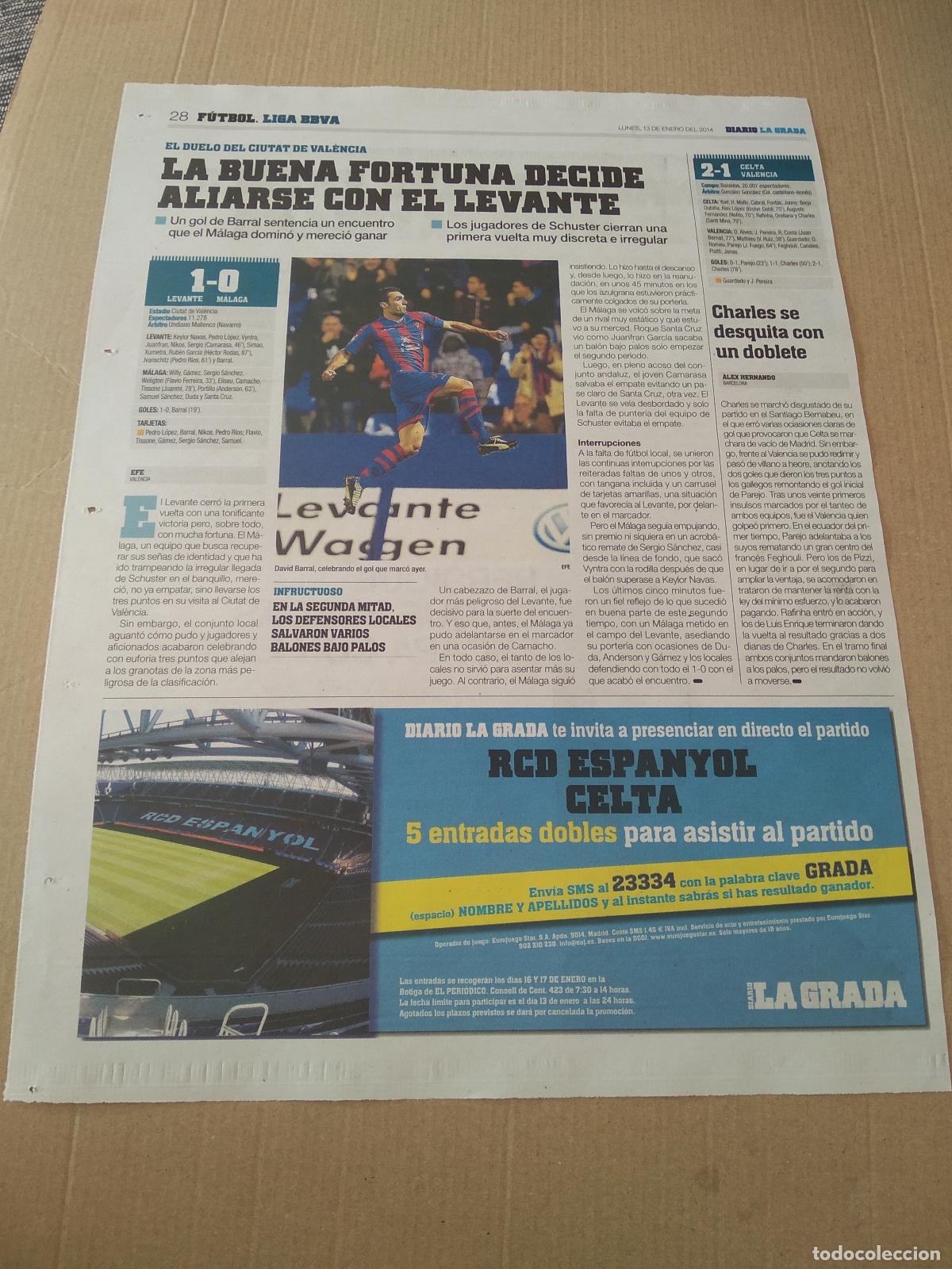 Otros Art&iacute;culos de Coleccionismo en Papel: HOJA EL PERIODICO DIARIO LA GRADA EQUIPO PLANTILLA RAYO VALLECANO PUBLICIDAD BMW BARRAL LEVANTE