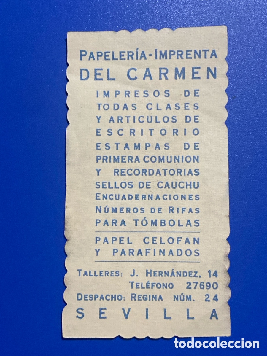 Otros Art&iacute;culos de Coleccionismo en Papel: Estampa Papeleria, imprenta del Carmen Sevilla
