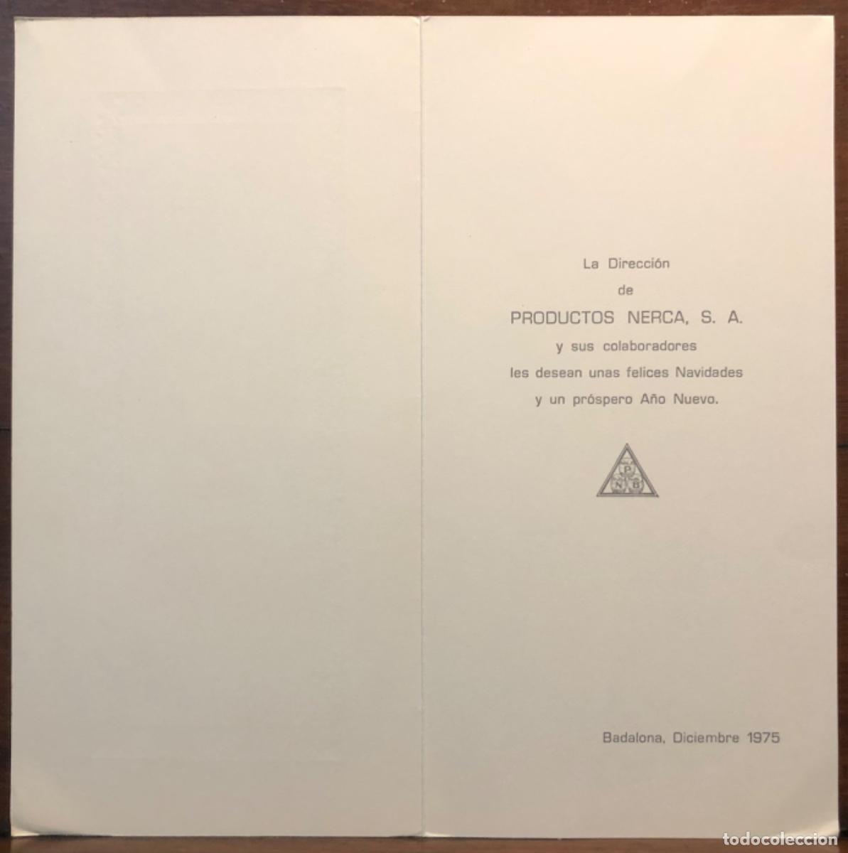 Otros art&iacute;culos de coleccionismo en papel: Felicitaci&oacute;n navide&ntilde;a - PRODUCTOS NERCA S.A. - 1975 - BADALONA ( Barcelona)