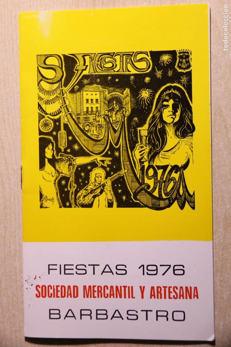 Otros art&iacute;culos de coleccionismo en papel: Programa de fiestas 1976. Sociedad Mercantil y Artesana. Barbastro