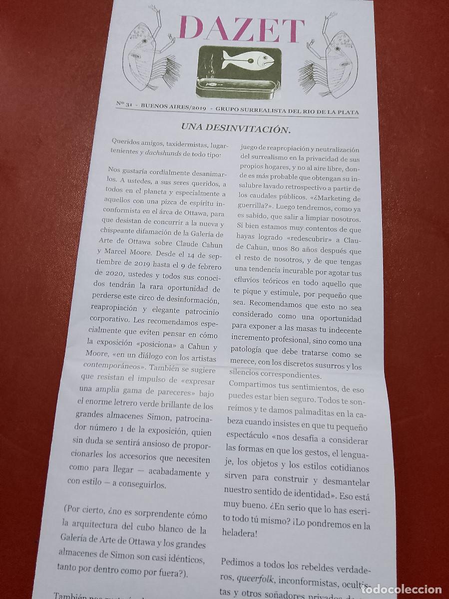 Otros Art&iacute;culos de Coleccionismo en Papel: Grupo Surrealista del R&iacute;o de la Plata: Dazet n&ordm; 31 (2019)