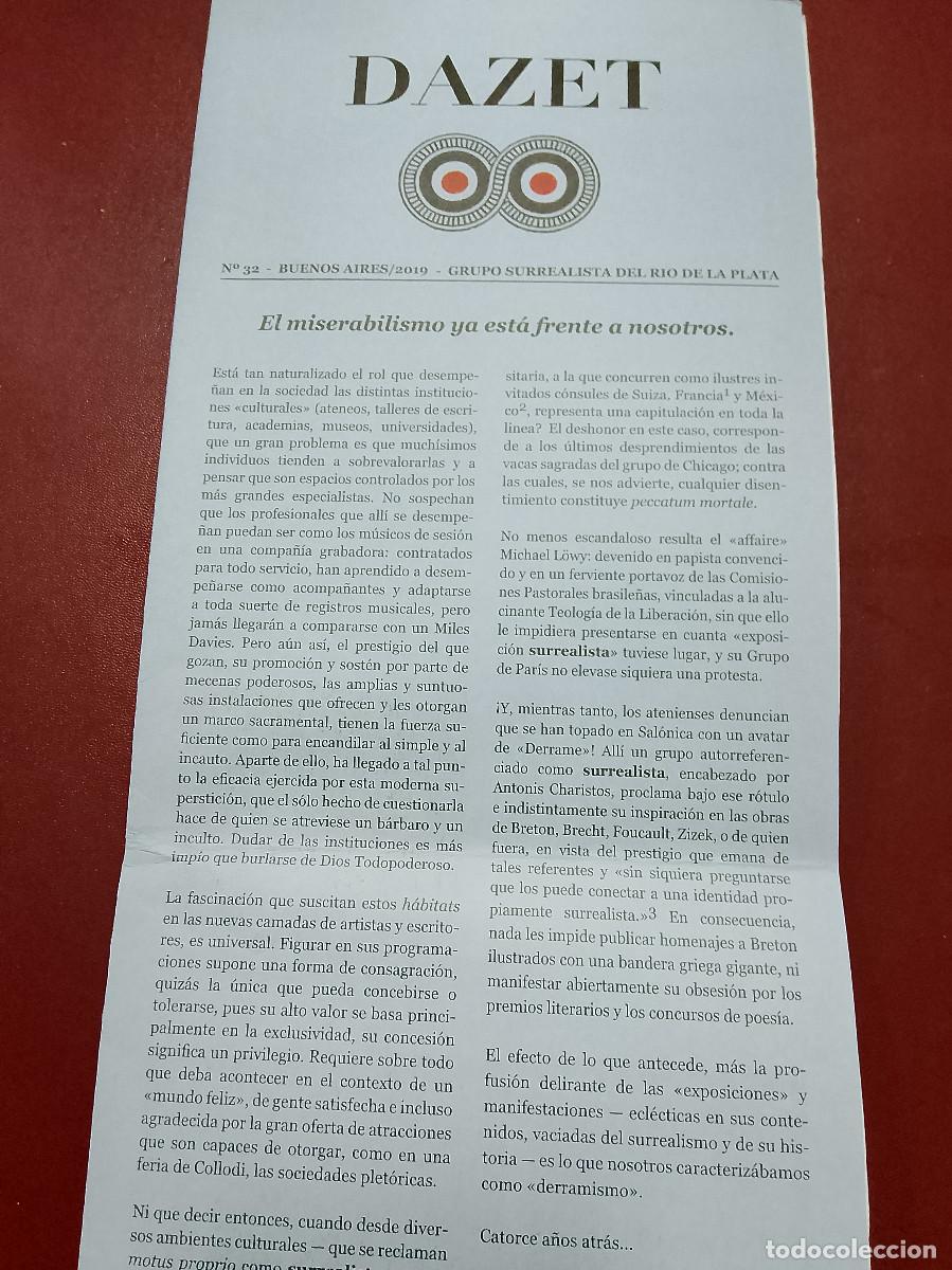 Outros artigos de papel: Grupo Surrealista del R&iacute;o de la Plata: Dazet n&ordm; 32 (2019)