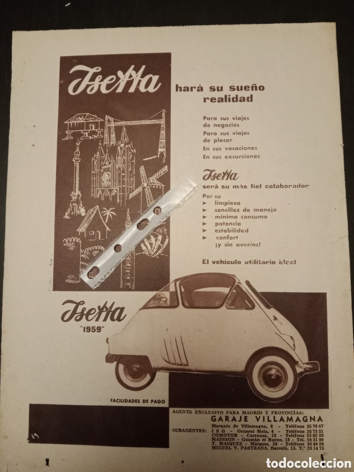 Outros artigos de papel: Publicidad autom&oacute;vil isetta