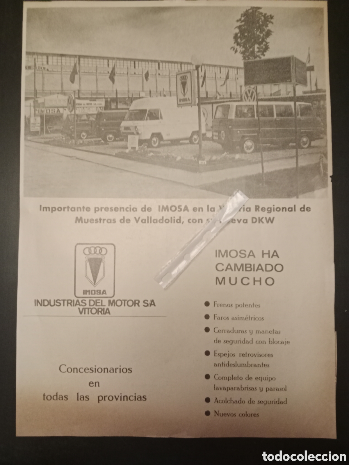 Outros artigos de papel: Publicidad furgoneta imosa dkw