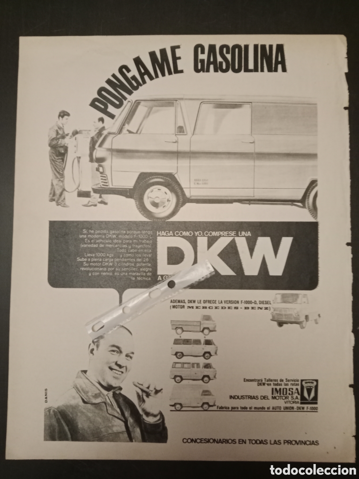 Outros artigos de papel: Publicidad furgoneta imosa dkw