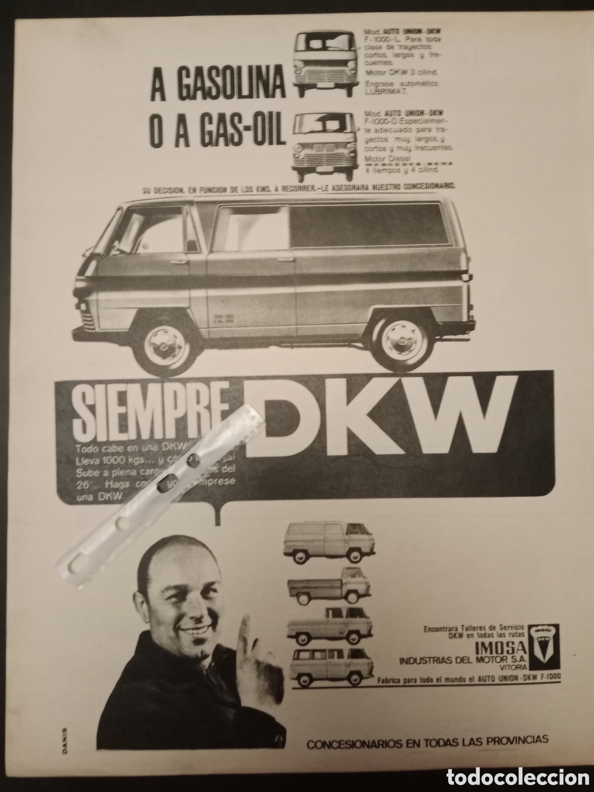 Outros artigos de papel: Publicidad furgoneta imosa dkw