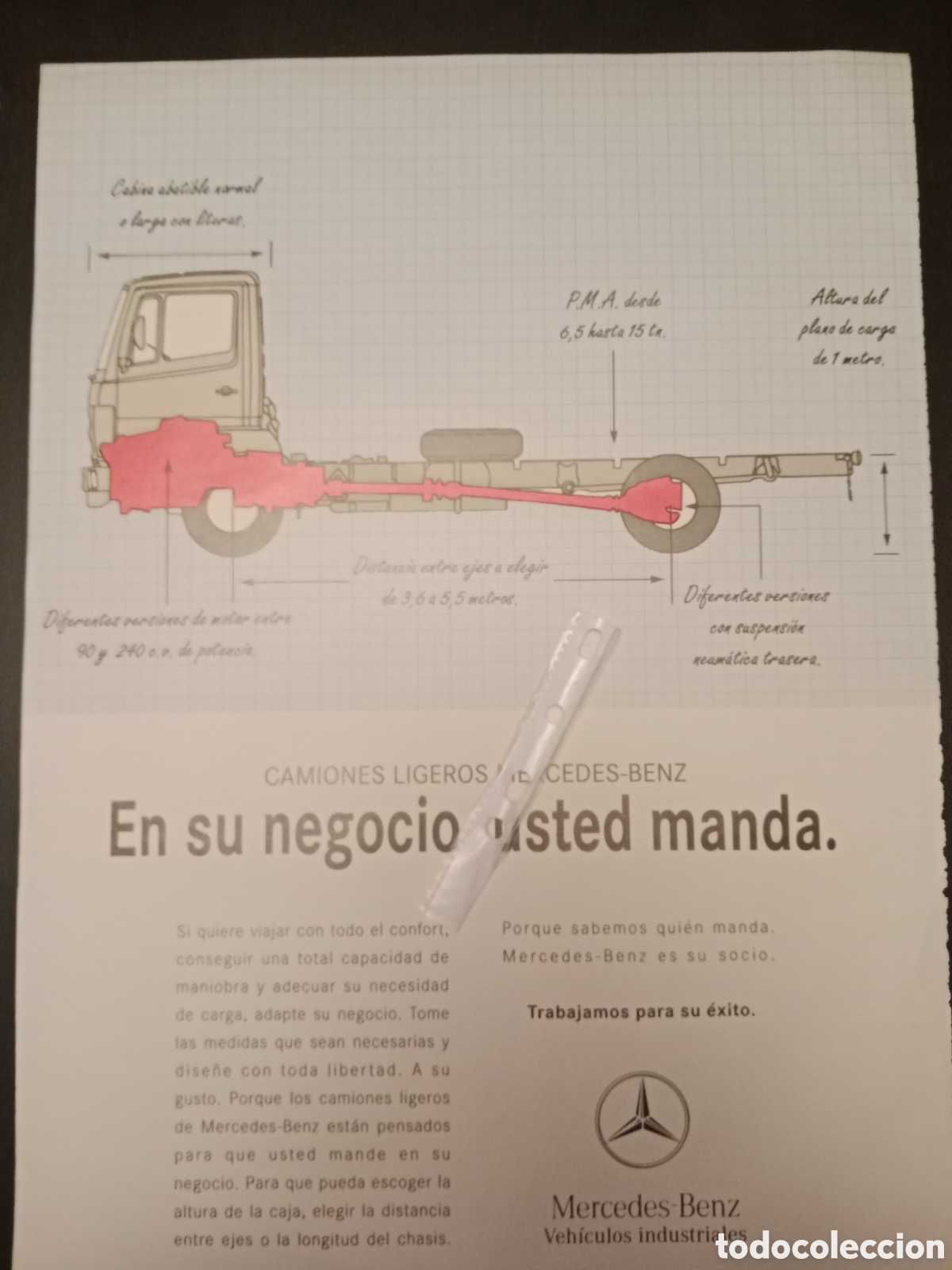 Outros artigos de papel: Publicidad cami&oacute;n mercedes Benz