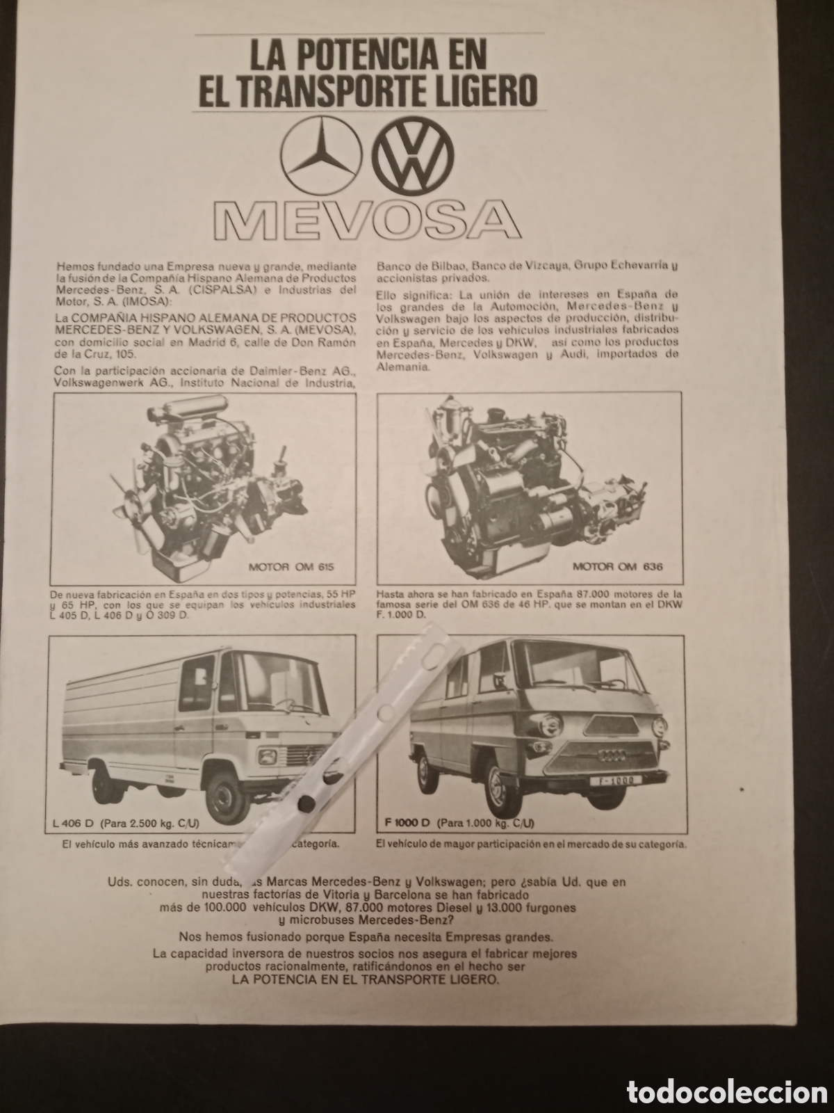 Paper Collecting Others: Publicidad furgoneta mercedes Benz mevosa