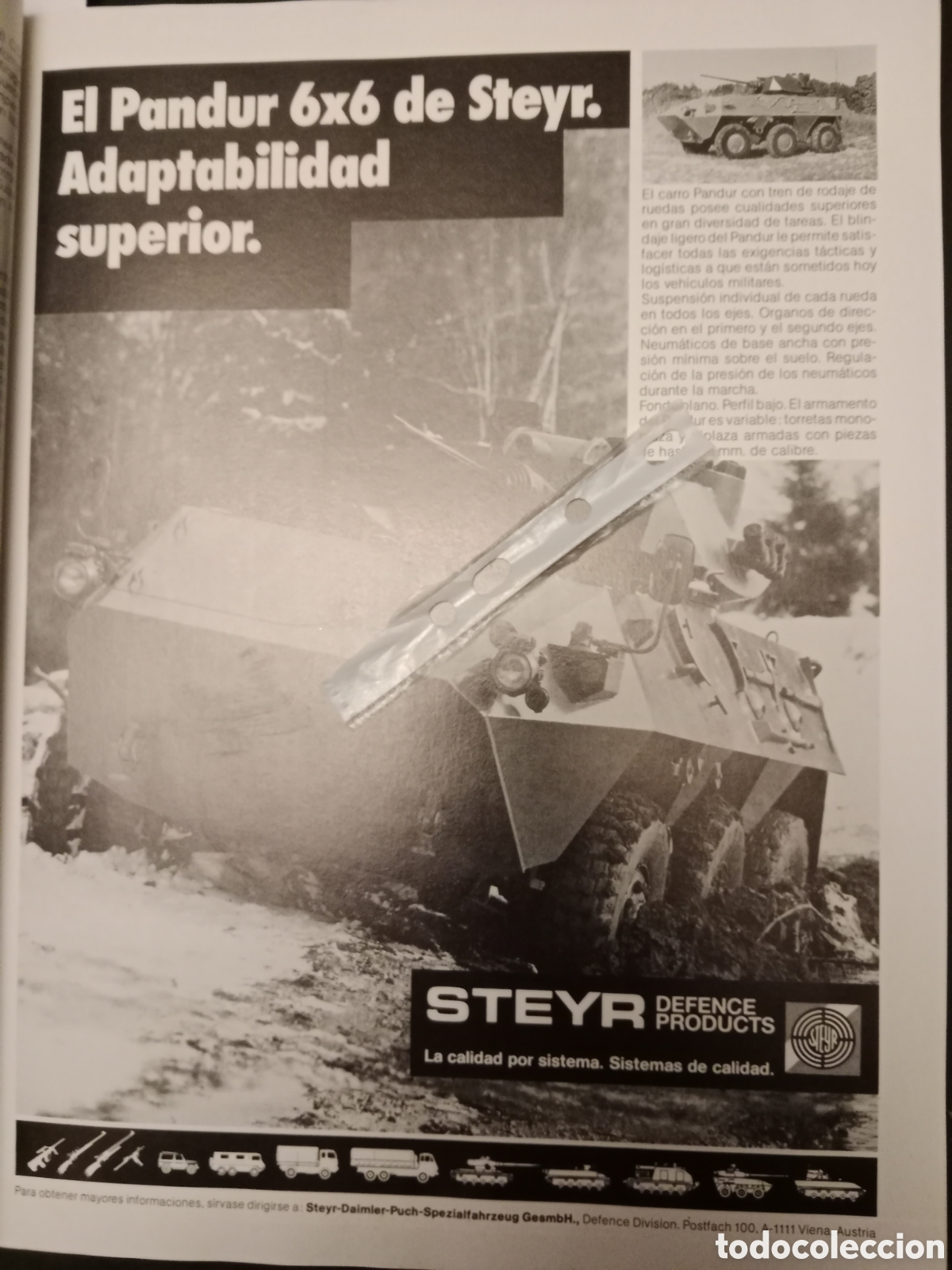Paper Collecting Others: Publicidad carro blindado steyr de 1988 militar