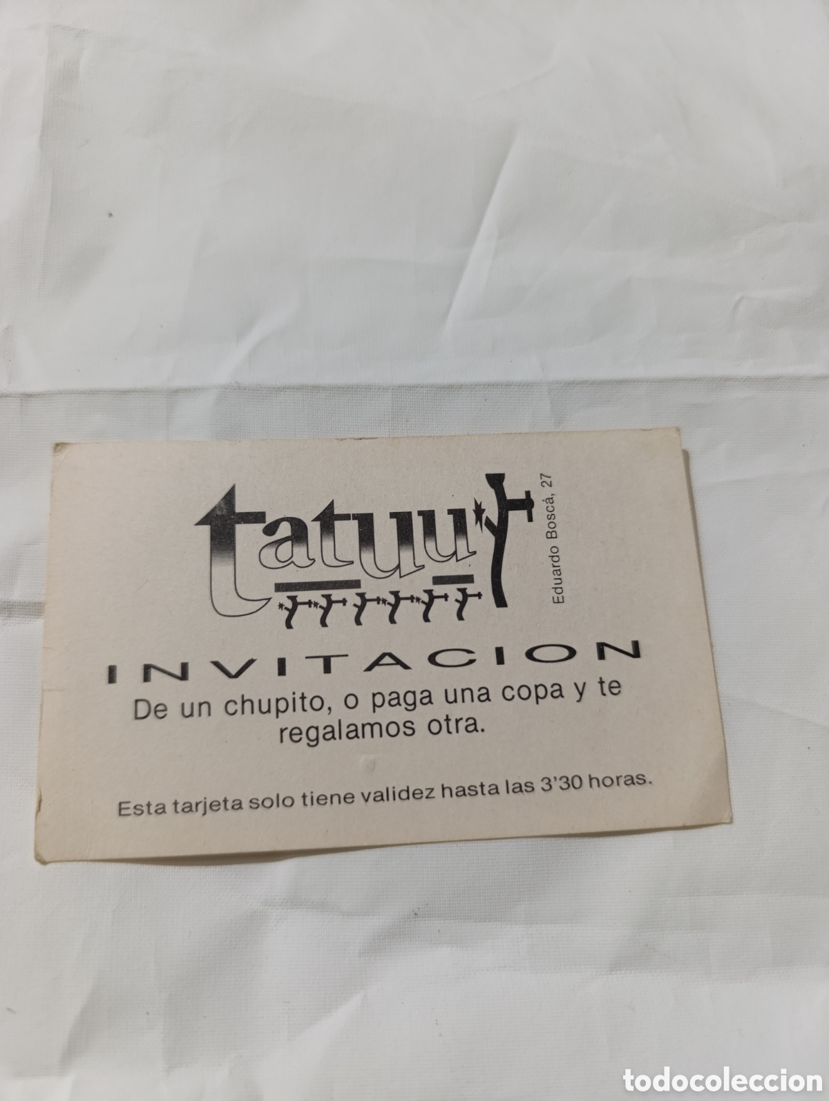 Otros Art&iacute;culos de Coleccionismo en Papel: Tatuu descuento flyer discoteca valencia coleccion descuentos ruta del bakalao spook factory