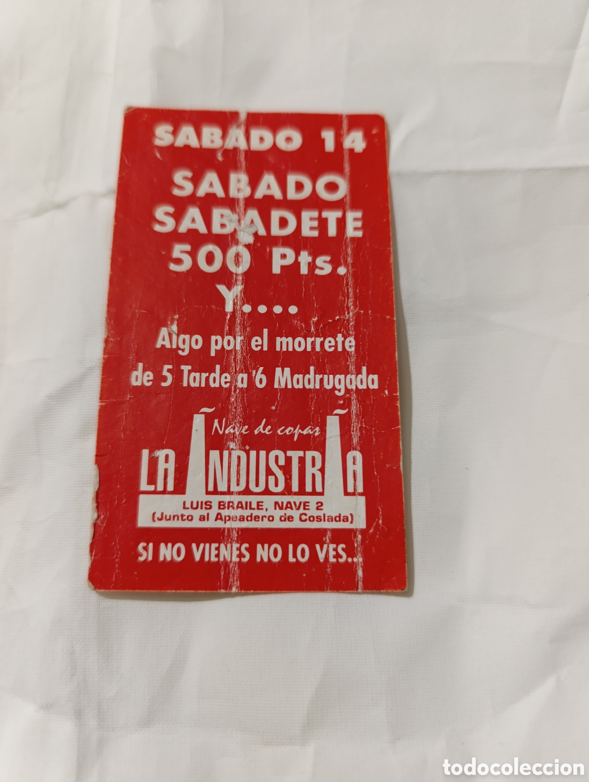 Sammelleidenschaft Andere Papierartikel: La industria descuento flyer discoteca valencia coleccion descuentos ruta del bakalao spook factory