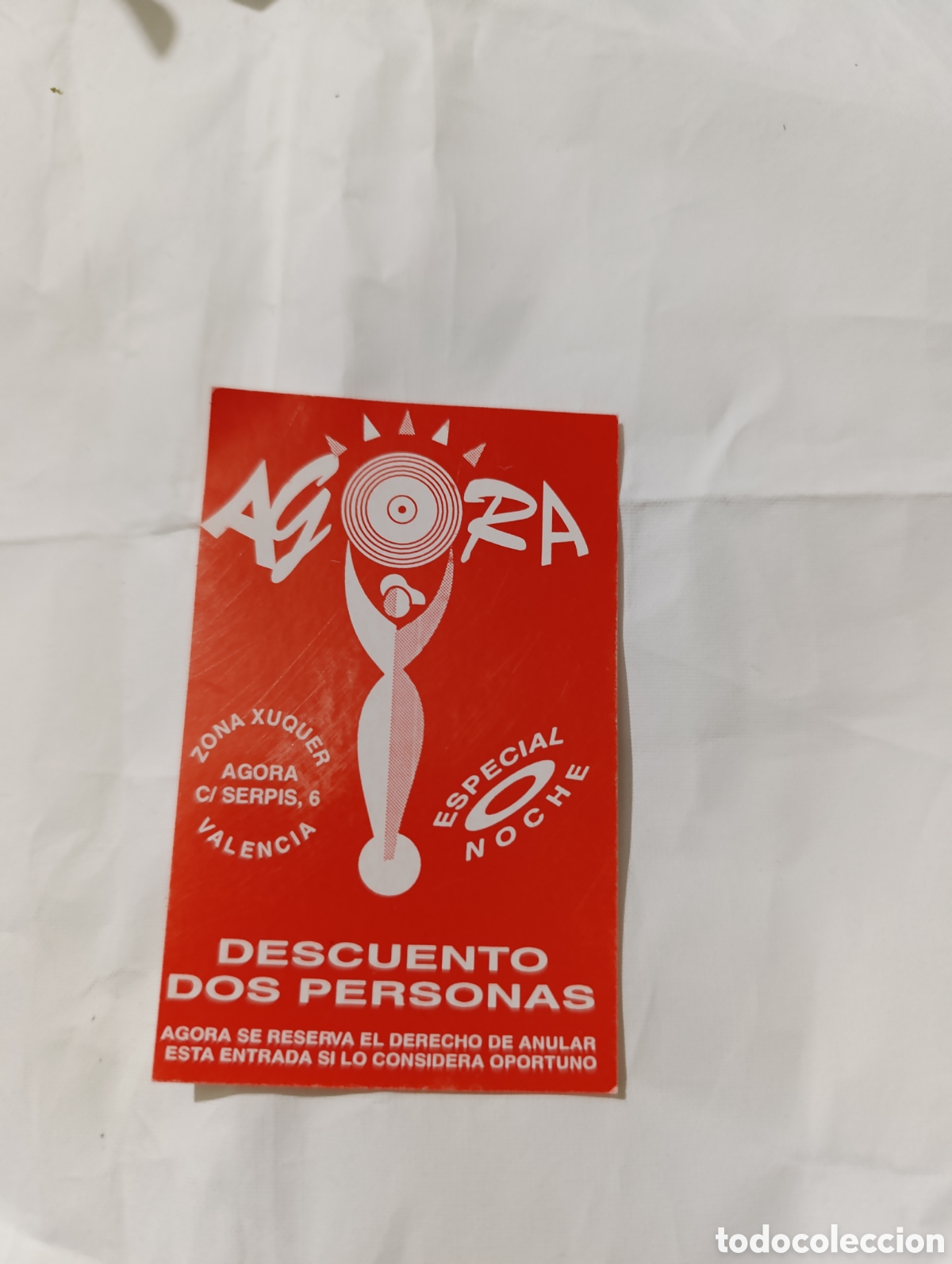 Sammelleidenschaft Andere Papierartikel: Agora descuento flyer discoteca valencia coleccion descuentos ruta del bakalao spook factory