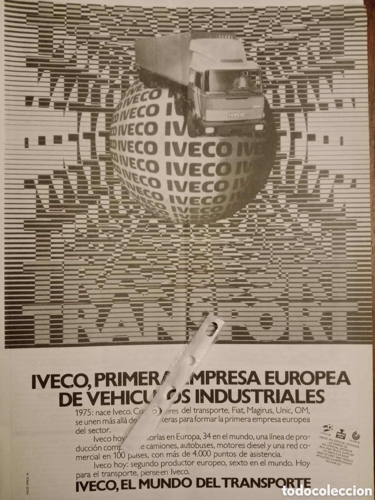 Outros artigos de papel: Publicidad cami&oacute;n Iveco de 1982