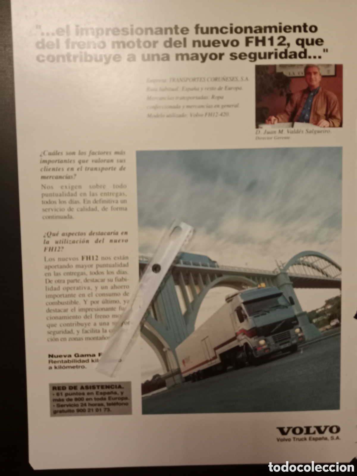 Outros artigos de papel: Publicidad cami&oacute;n volvo de 1995