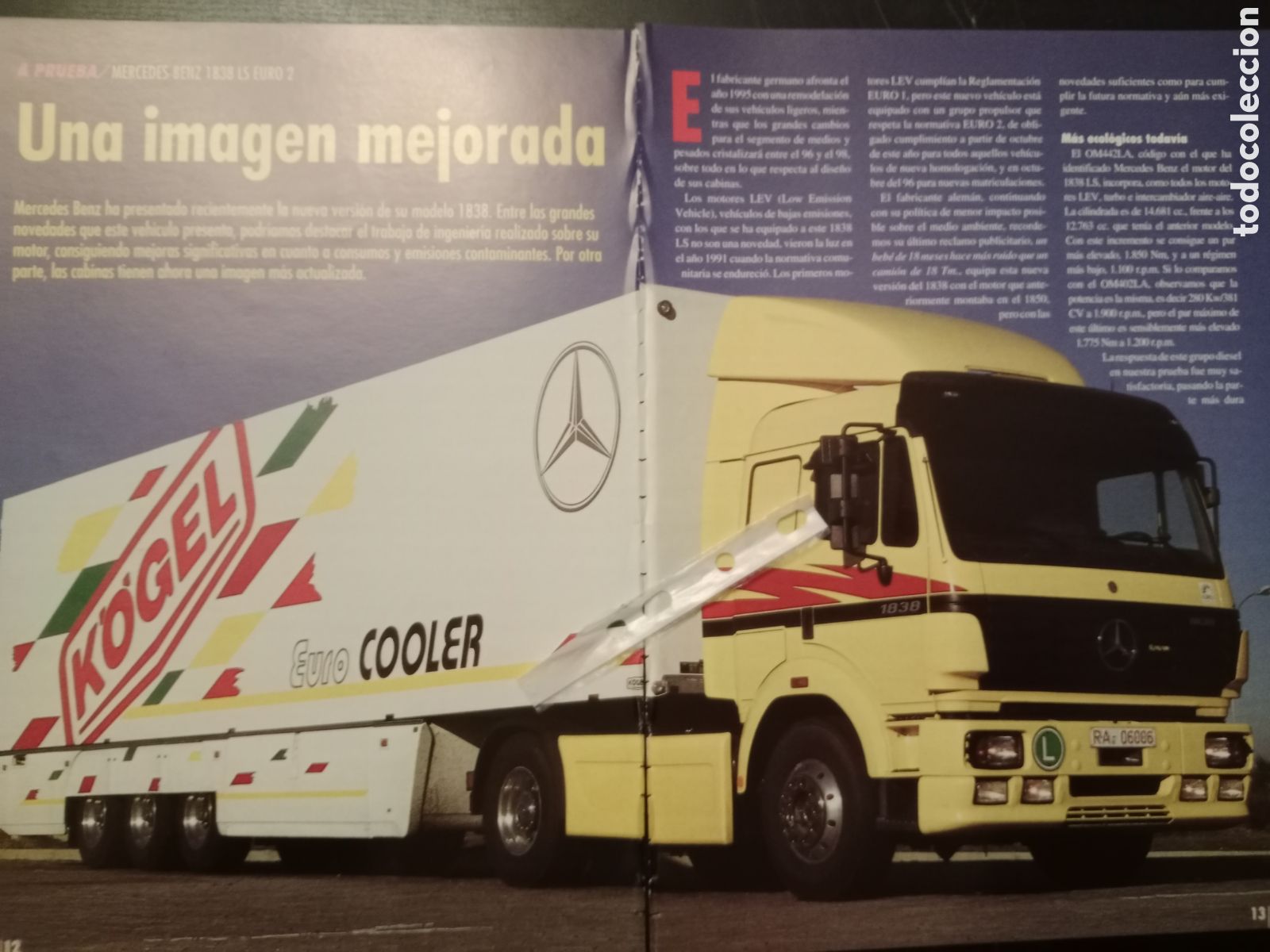 Outros artigos de papel: Reportaje cami&oacute;n mercedes Benz 1838 de 1995