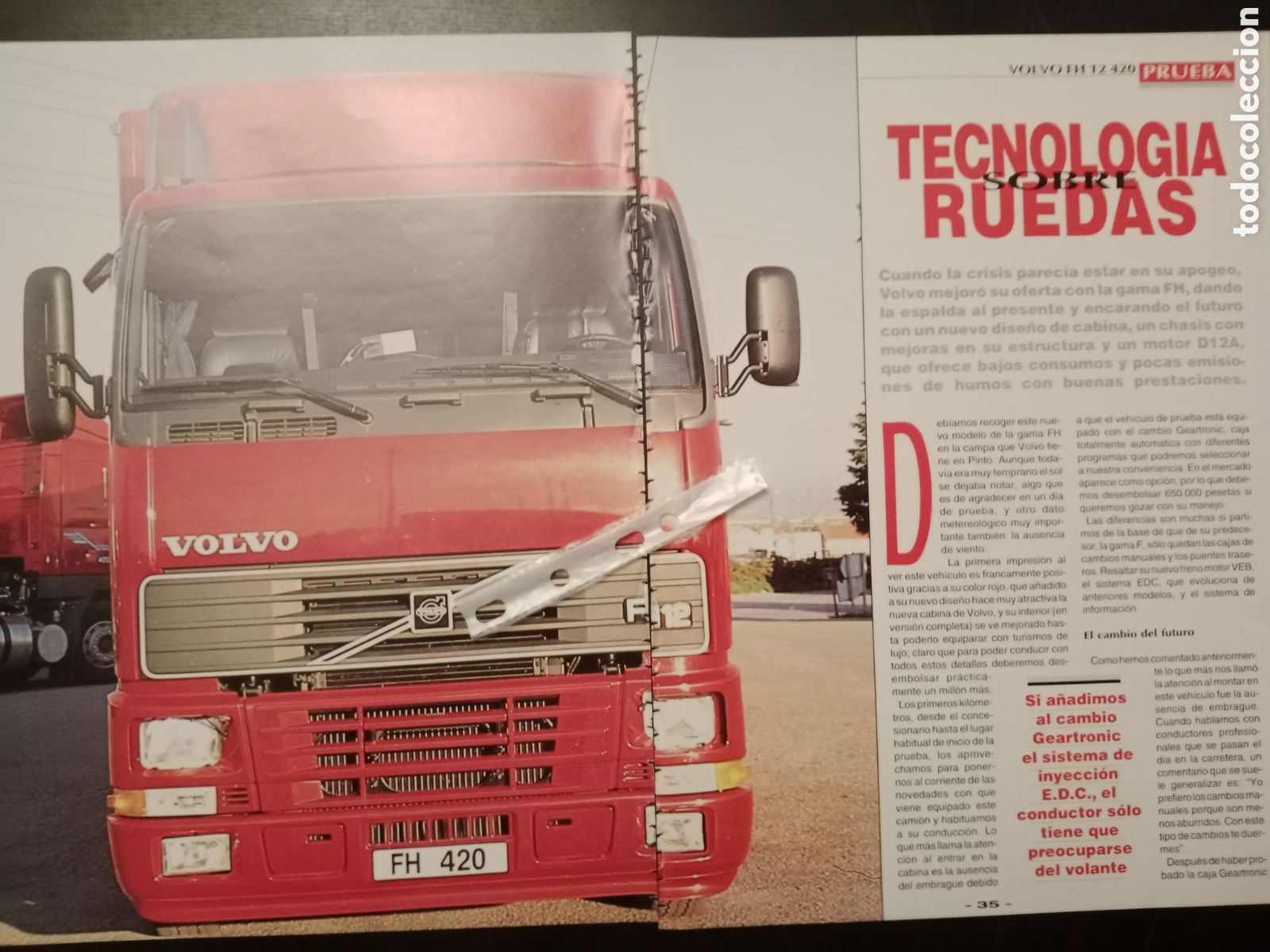 Outros artigos de papel: Reportaje cami&oacute;n volvo FH 12 420 de 1994