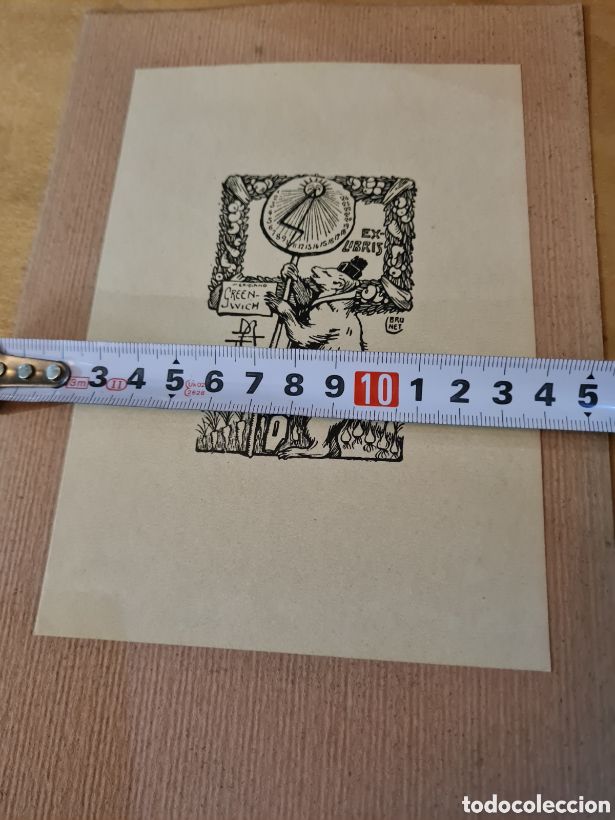 Otros art&iacute;culos de coleccionismo en papel: Eex-libris dibujante Brunet - Foto 3