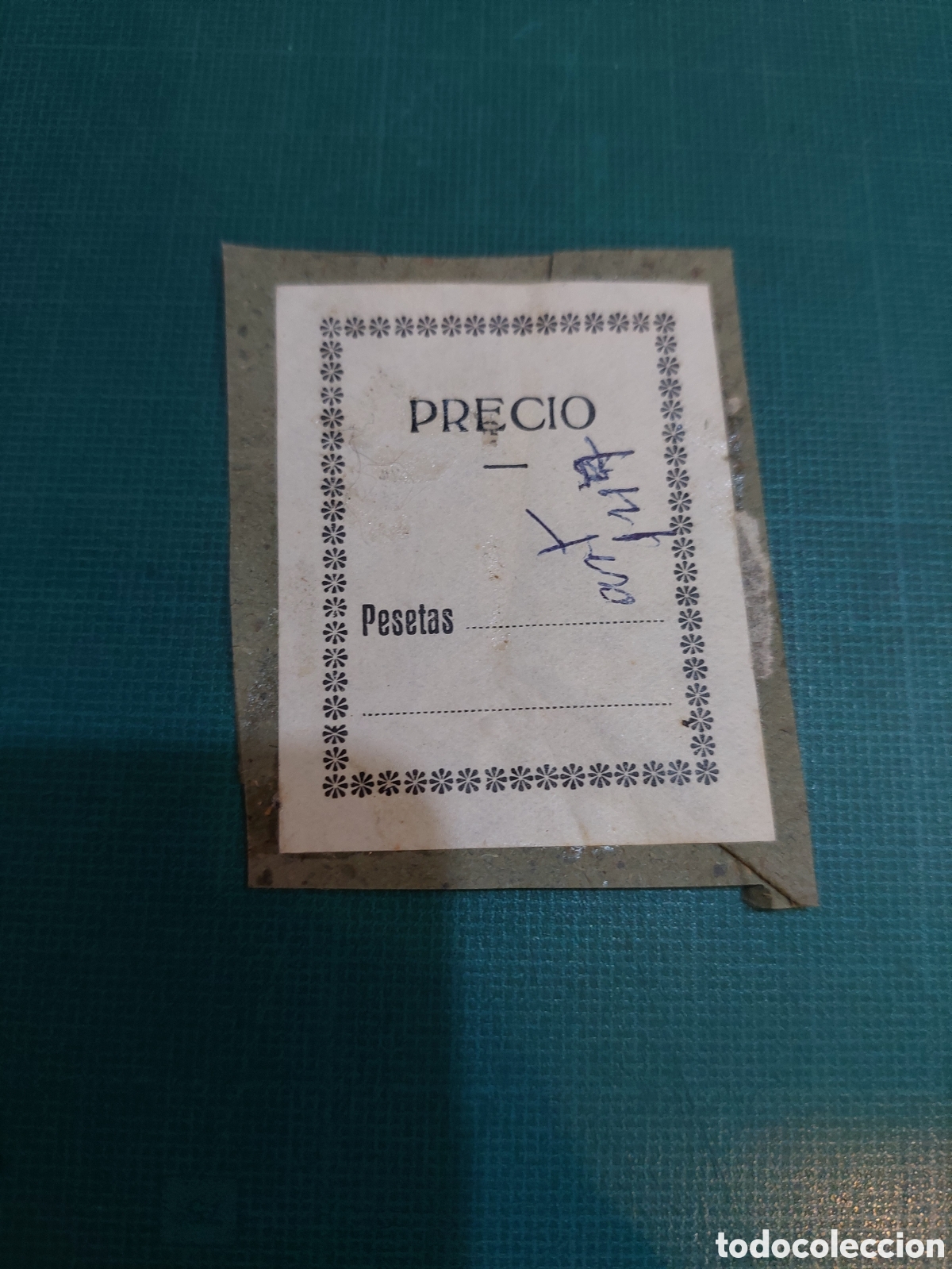Paper Collecting Others: Etiqueta antigua precio pesetas comercio