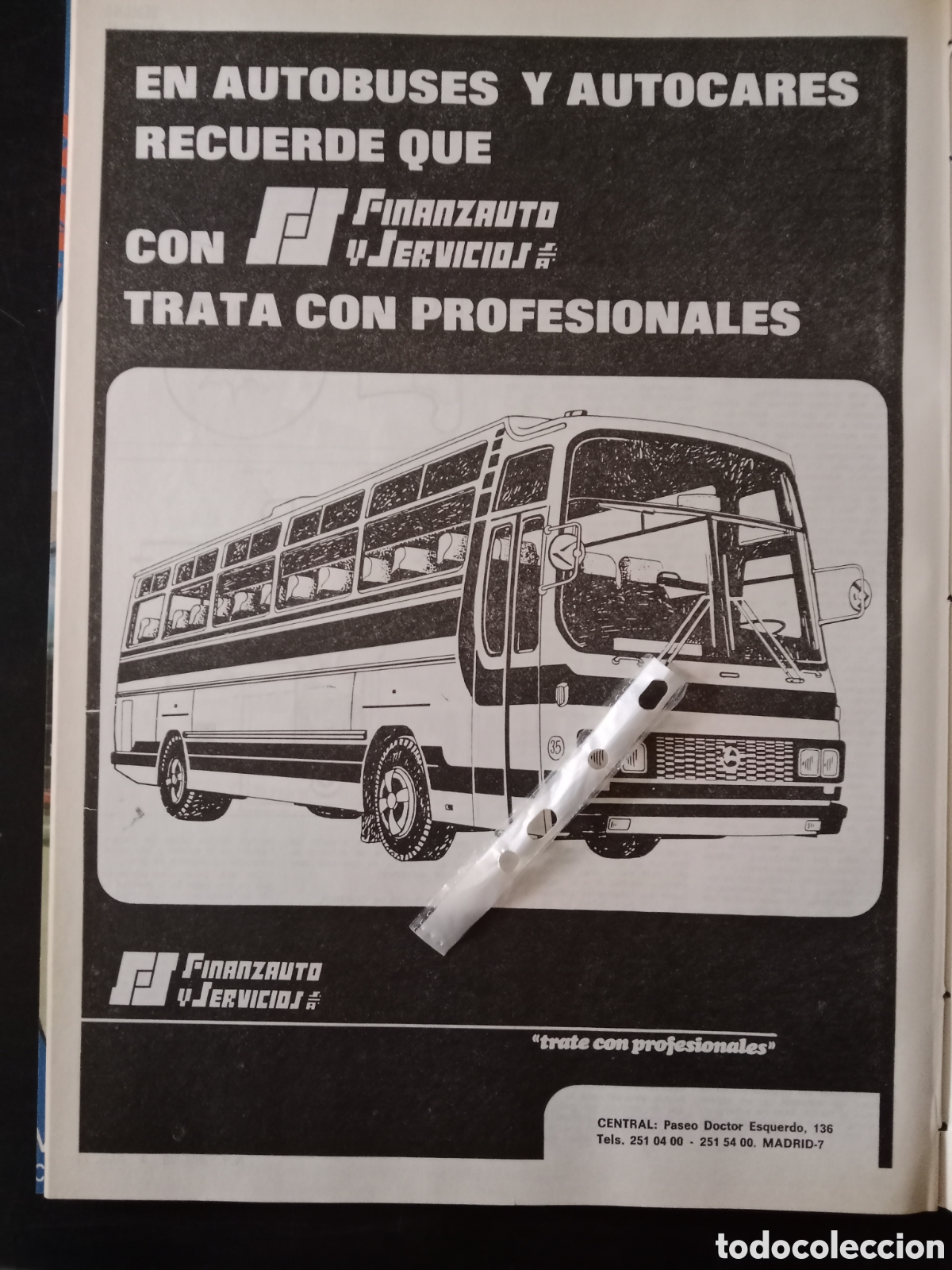 Outros artigos de papel: Publicidad finanzauto autocares autobuses de 1978