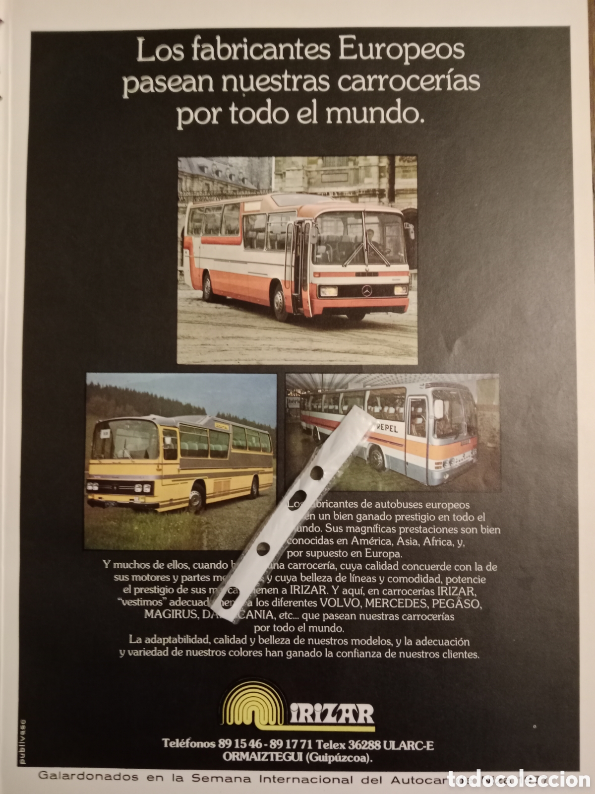 Paper Collecting Others: Publicidad autob&uacute;s carrocer&iacute;as irizar de 1977