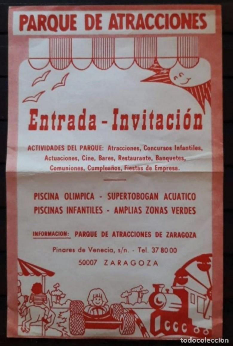 Otros art&iacute;culos de coleccionismo en papel: TICKET - ENTRADA ANTIGUA PARQUE DE ATRACCIONES DE ZARAGOZA - ESPA&Ntilde;A.