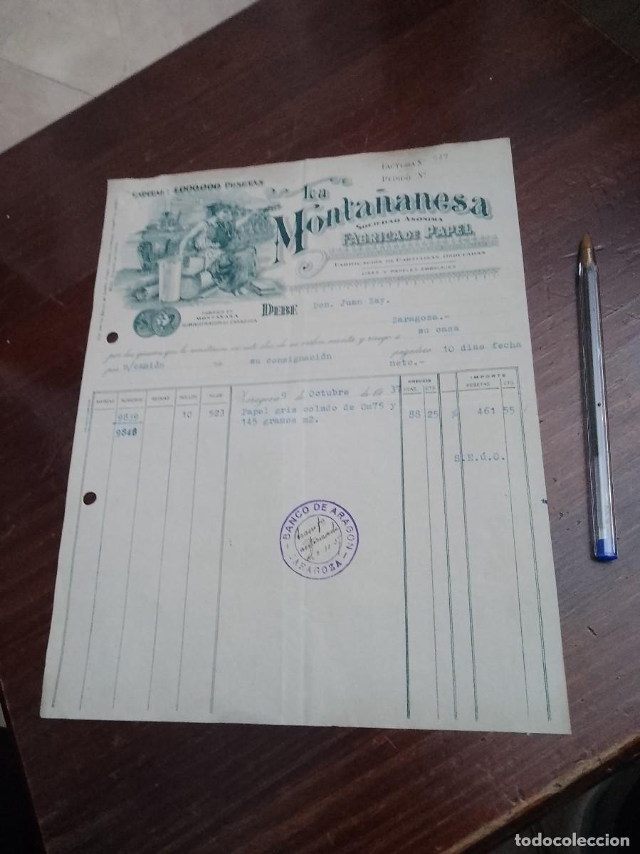 Sammelleidenschaft Andere Papierartikel: La monta&ntilde;esa fabrica de papel Zaragoza a&ntilde;os 30 unica, d&eacute; una vieja imprenta