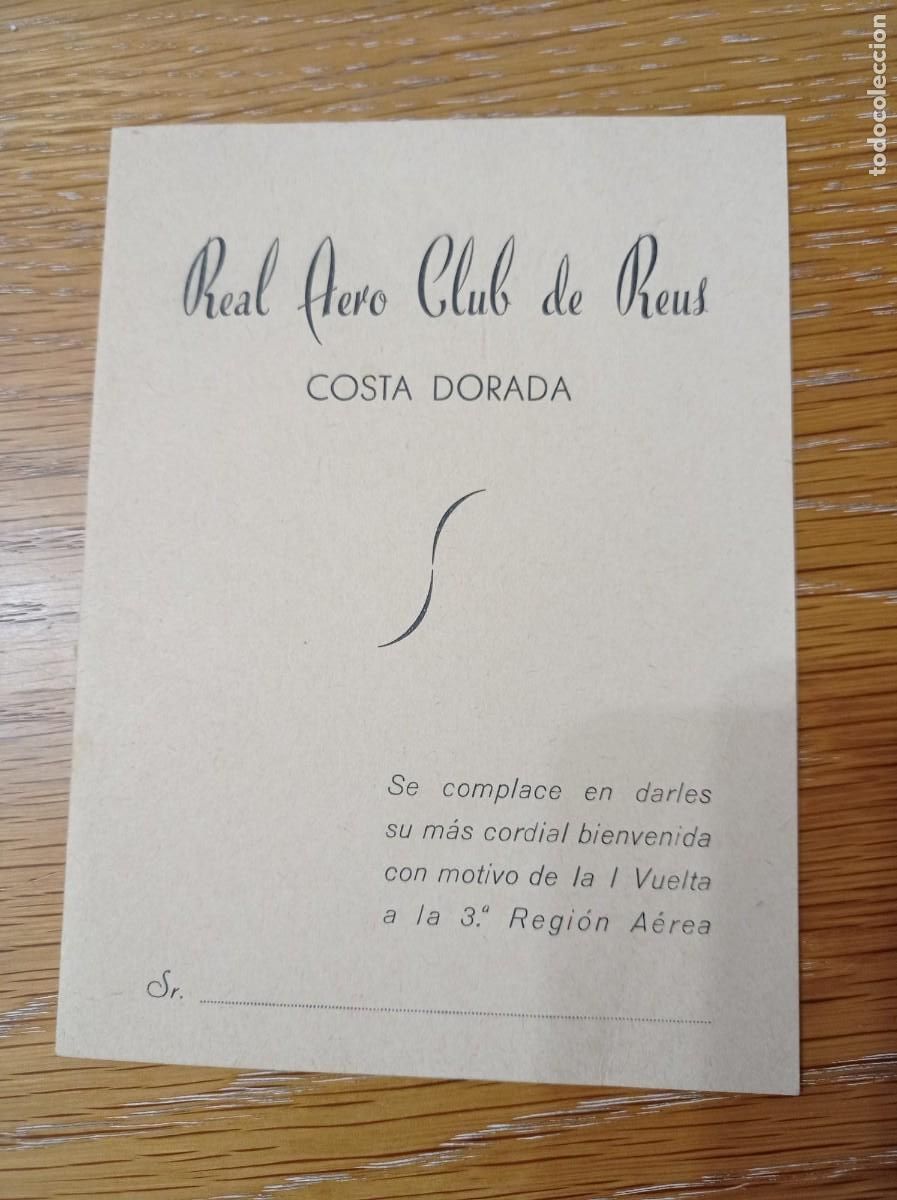 Otros Art&iacute;culos de Coleccionismo en Papel: Real Aero Club de Reus costa dorada Hotel Gaudi 1968