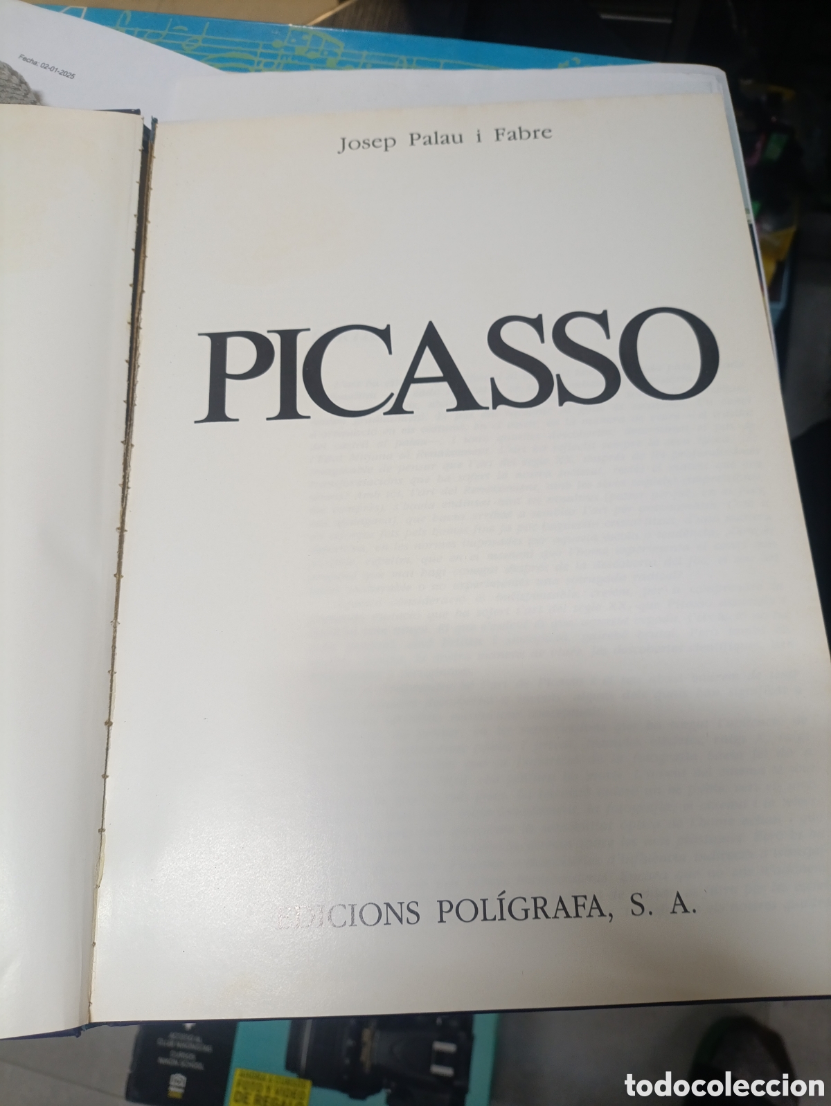 Otros Art&iacute;culos de Coleccionismo en Papel: Libro Picasso ,Josep Palau i Fabre