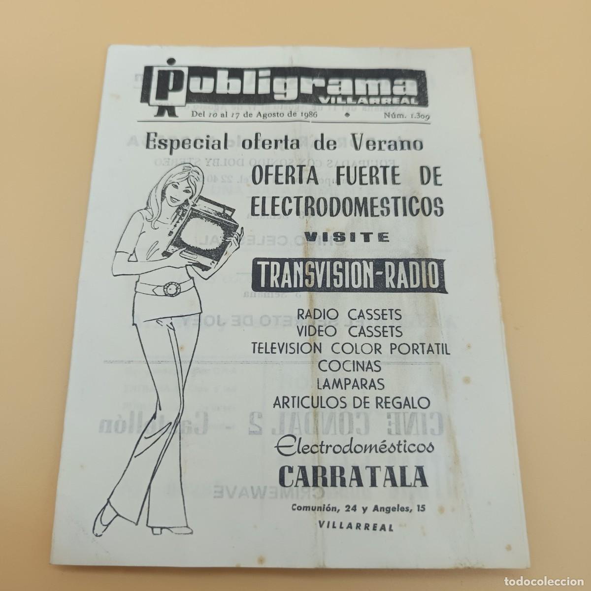 Sammelleidenschaft Andere Papierartikel: PUBLIGRAMA VILLARREAL A&Ntilde;O 1986 N.1309