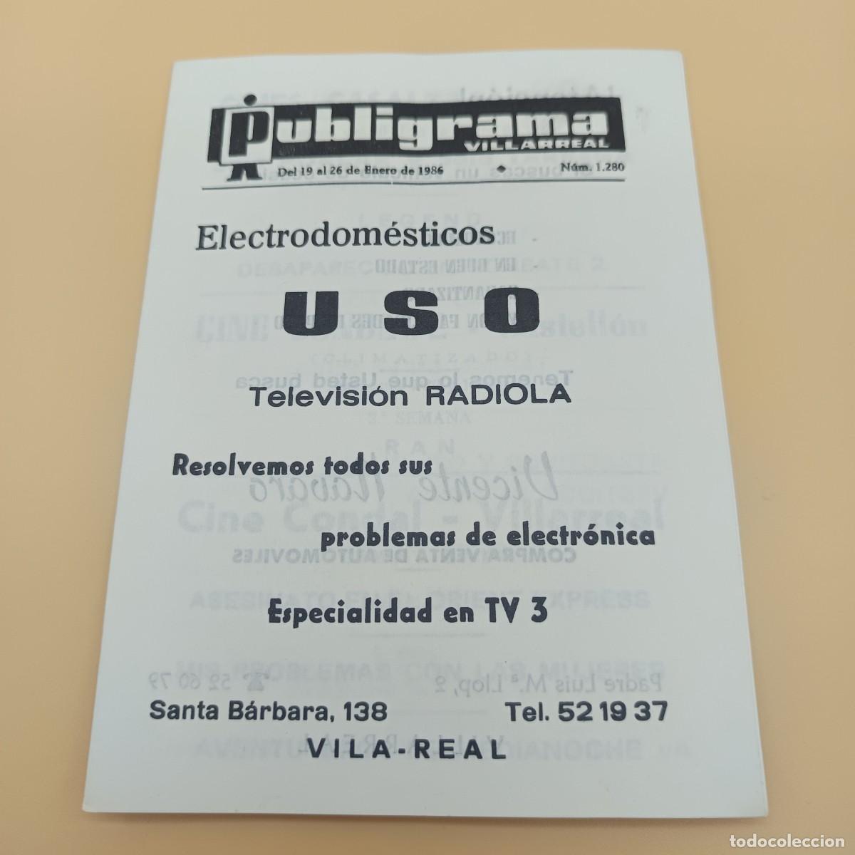 Sammelleidenschaft Andere Papierartikel: PUBLIGRAMA VILLARREAL A&Ntilde;O 1986 N.1280