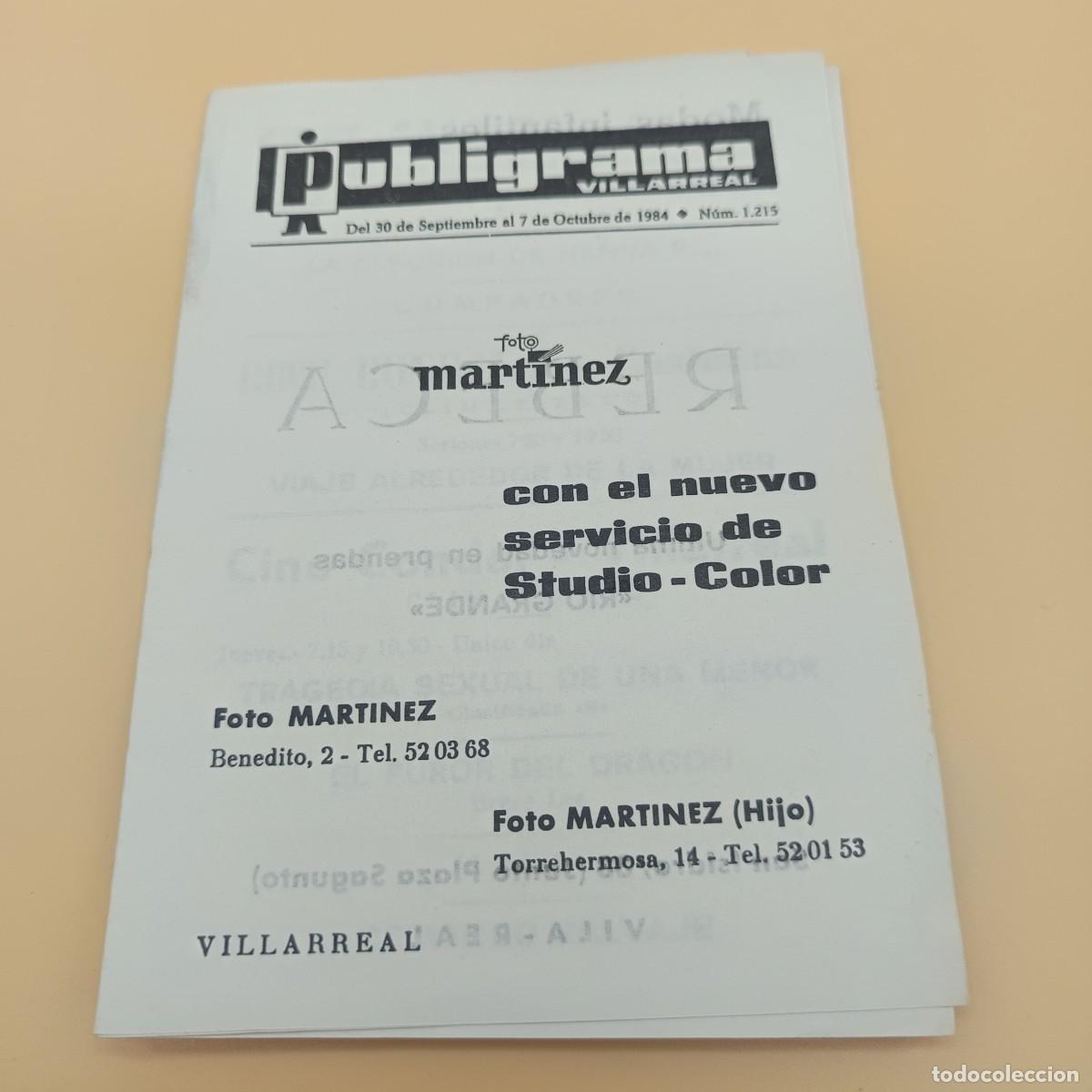 Sammelleidenschaft Andere Papierartikel: PUBLIGRAMA VILLARREAL A&Ntilde;O 1984 N.1215