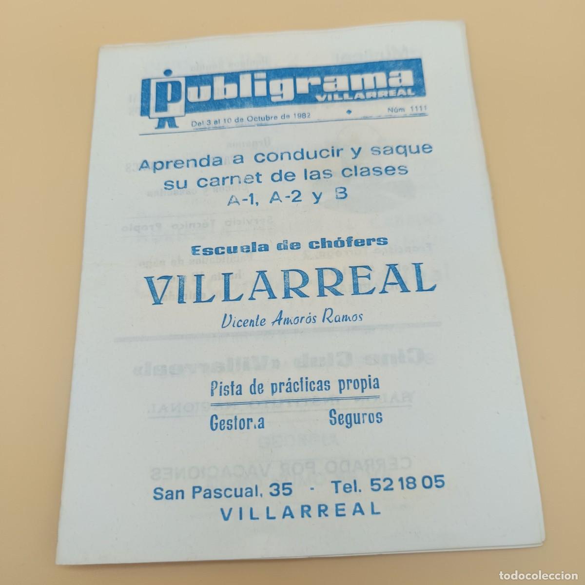 Sammelleidenschaft Andere Papierartikel: PUBLIGRAMA VILLARREAL A&Ntilde;O 1982 N.1111