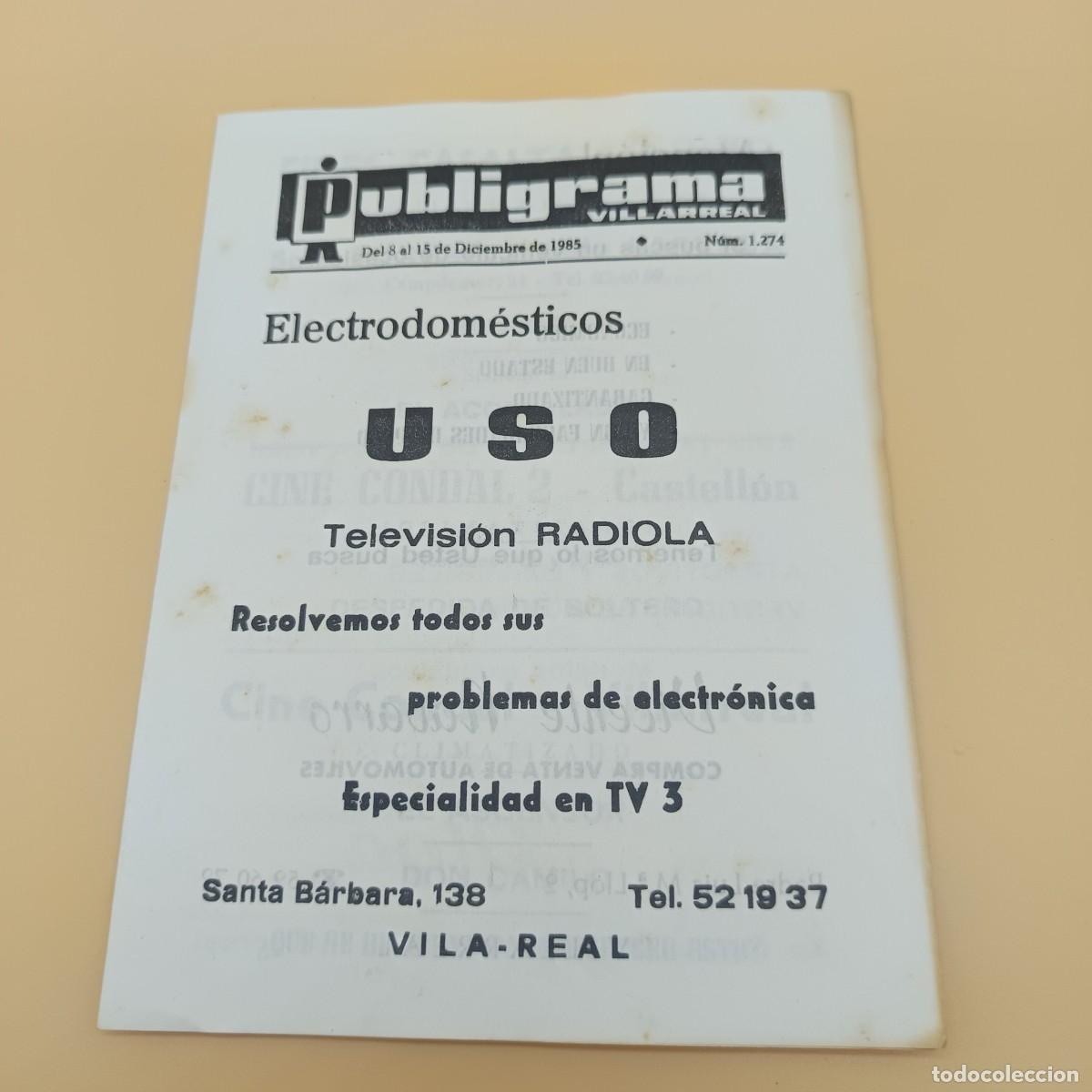 Sammelleidenschaft Andere Papierartikel: PUBLIGRAMA VILLARREAL A&Ntilde;O 1985 N.1274