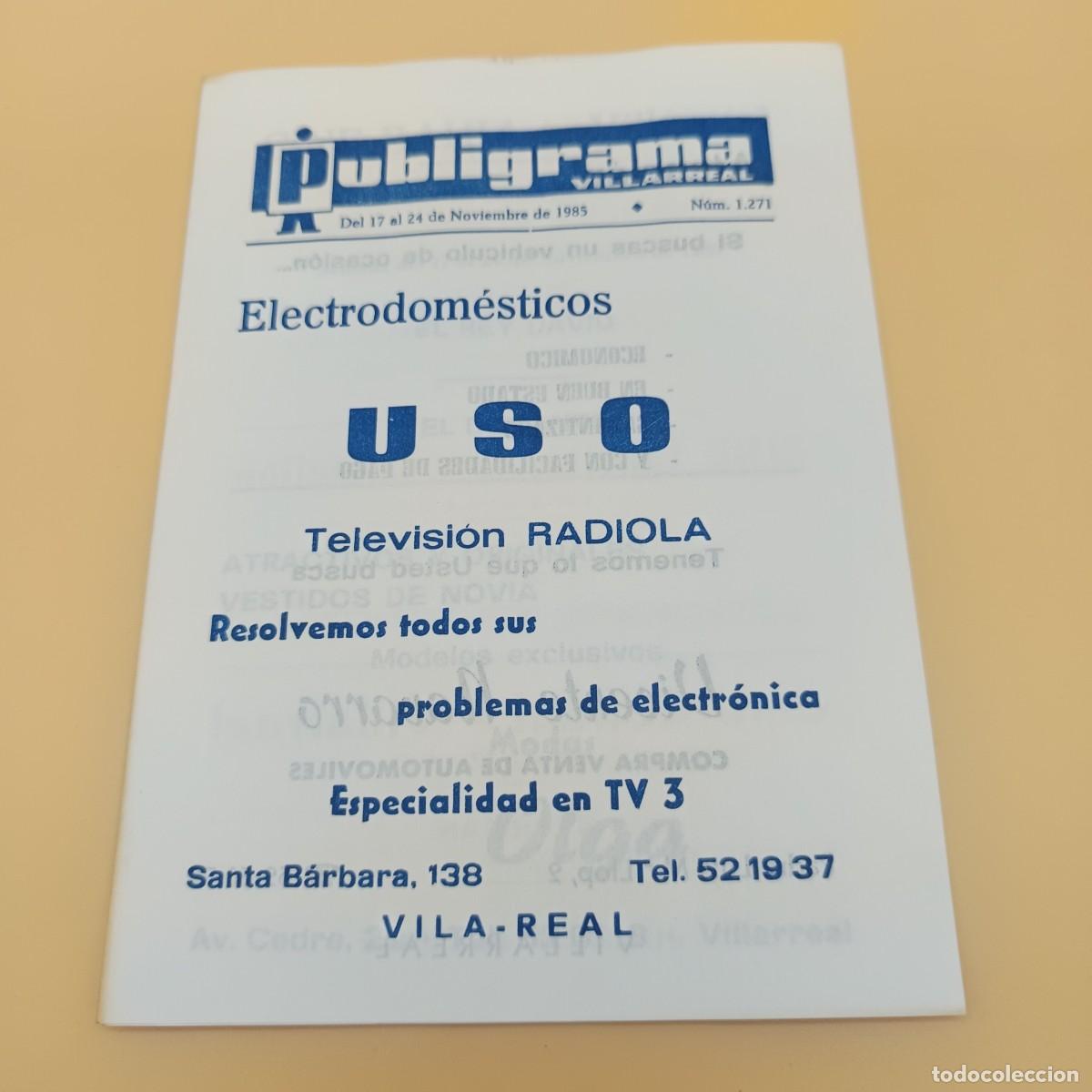 Sammelleidenschaft Andere Papierartikel: PUBLIGRAMA VILLARREAL A&Ntilde;O 1985 N.1271