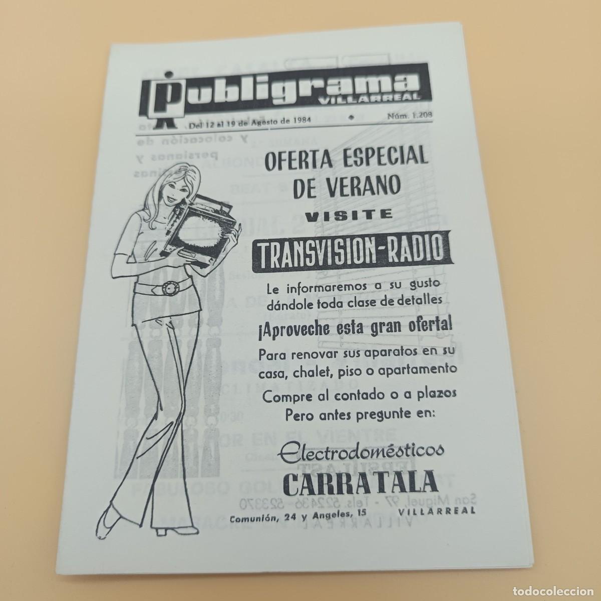 Sammelleidenschaft Andere Papierartikel: PUBLIGRAMA VILLARREAL A&Ntilde;O 1984 N.1208