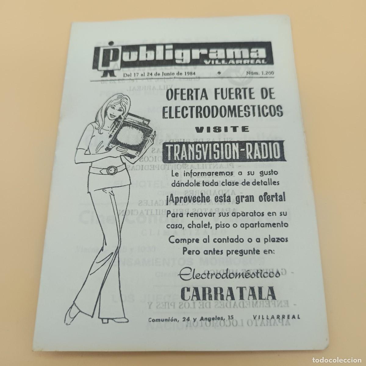 Sammelleidenschaft Andere Papierartikel: PUBLIGRAMA VILLARREAL A&Ntilde;O 1984 N.1200