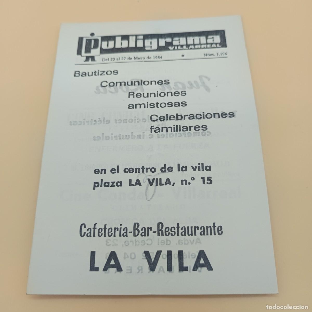 Sammelleidenschaft Andere Papierartikel: PUBLIGRAMA VILLARREAL A&Ntilde;O 1984 N.1196