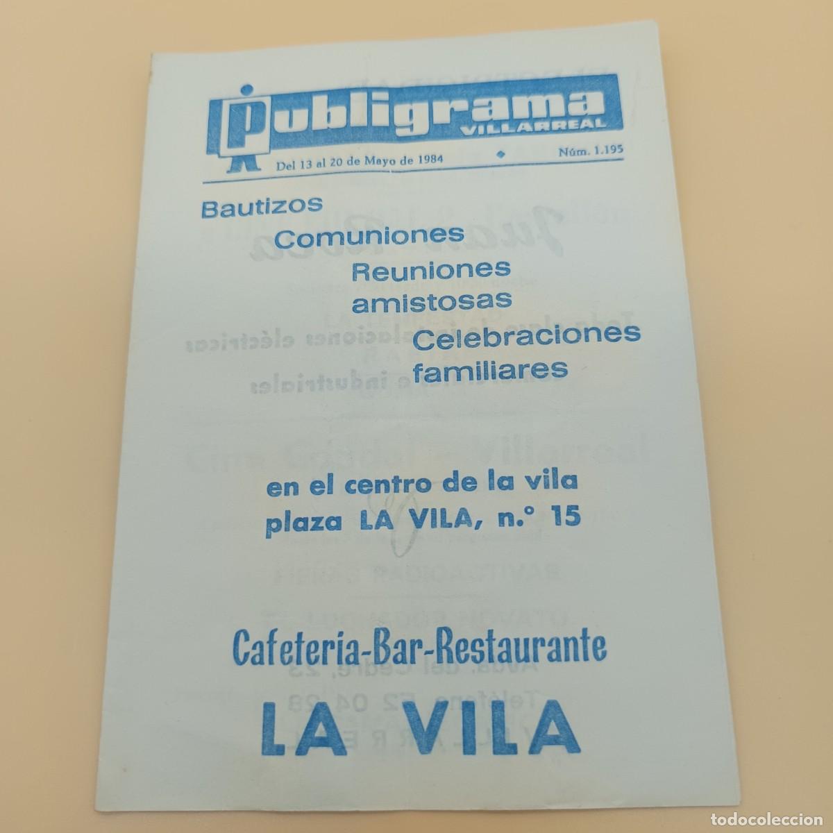 Sammelleidenschaft Andere Papierartikel: PUBLIGRAMA VILLARREAL A&Ntilde;O 1984 N.1195