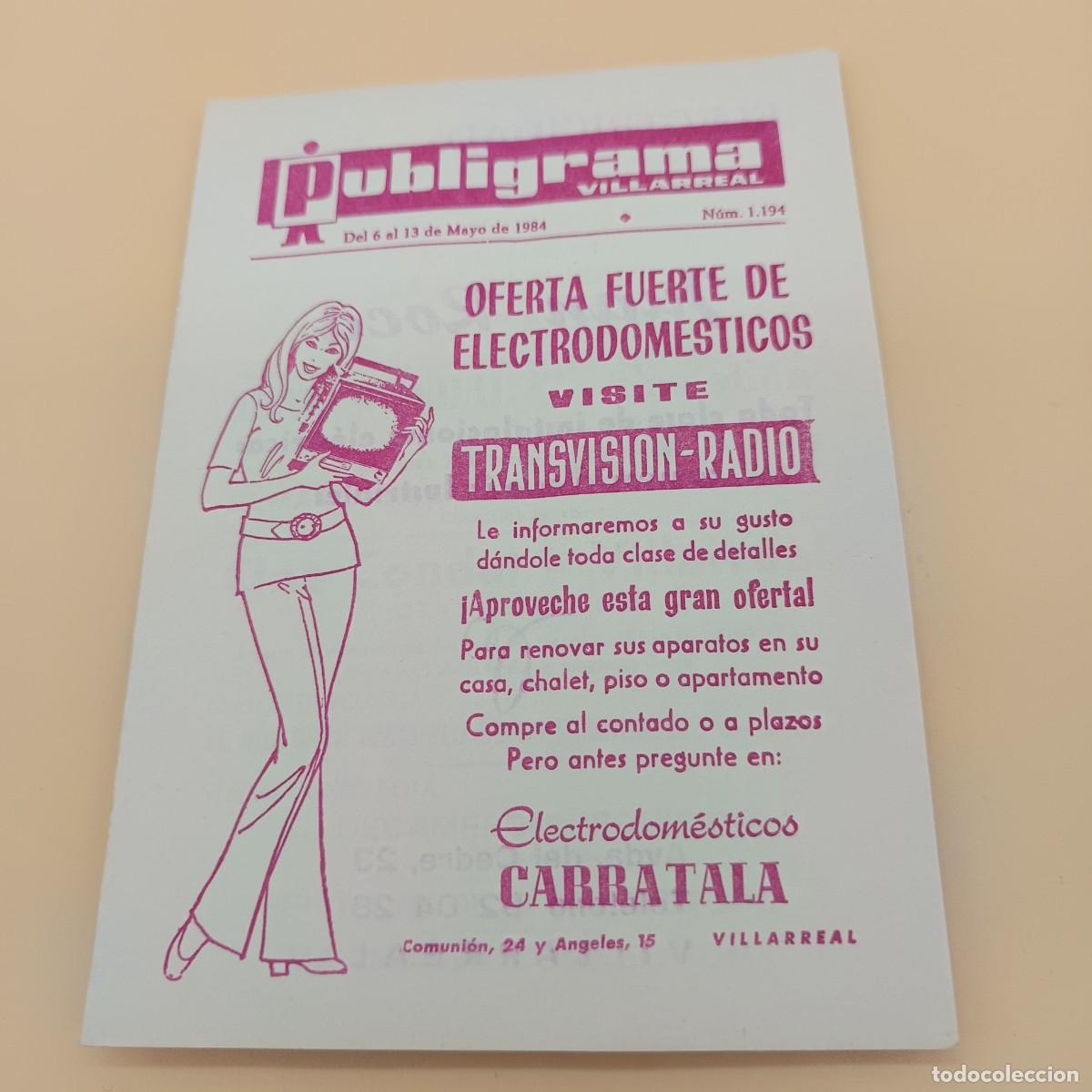Sammelleidenschaft Andere Papierartikel: PUBLIGRAMA VILLARREAL A&Ntilde;O 1984 N.1194