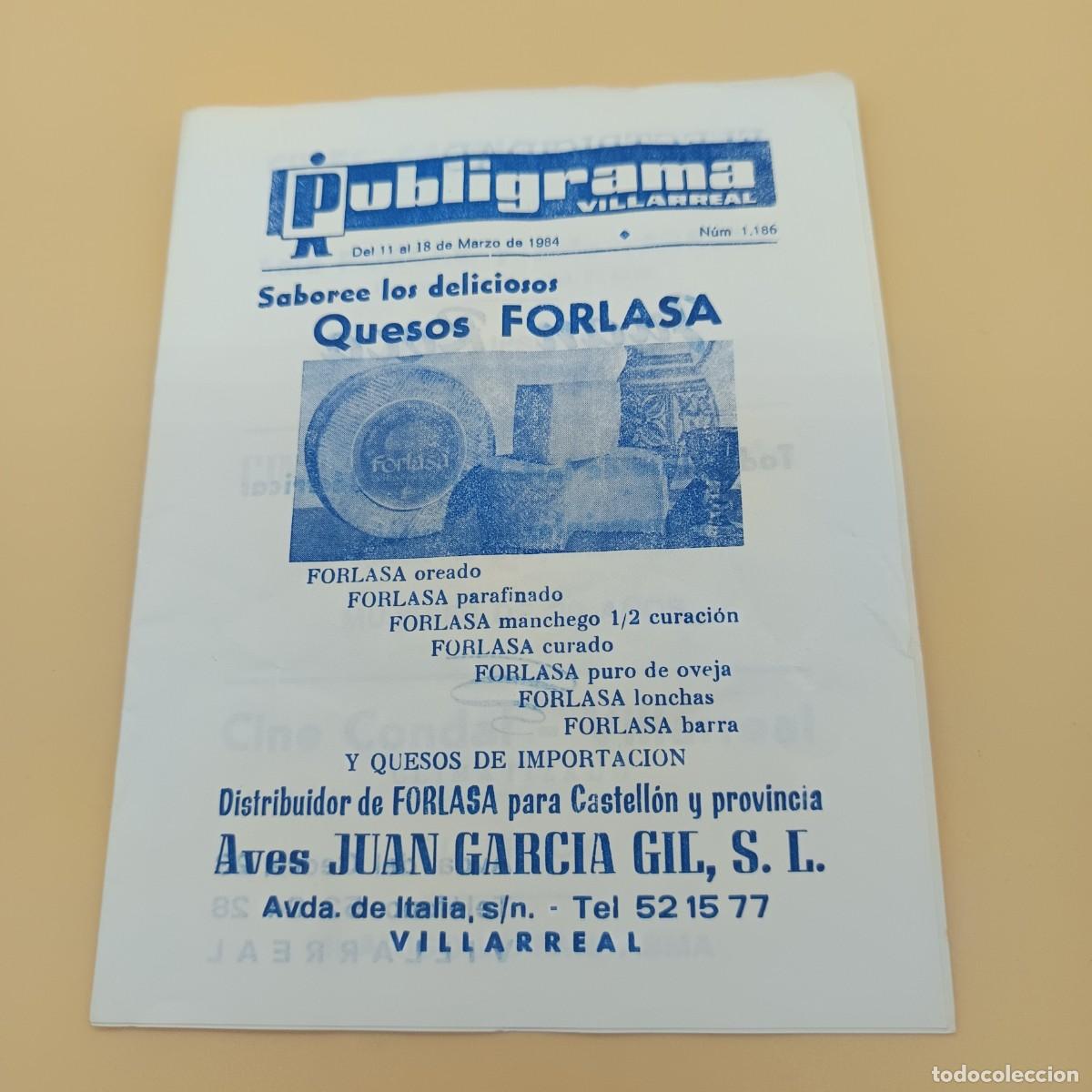 Sammelleidenschaft Andere Papierartikel: PUBLIGRAMA VILLARREAL A&Ntilde;O 1984 N.1186